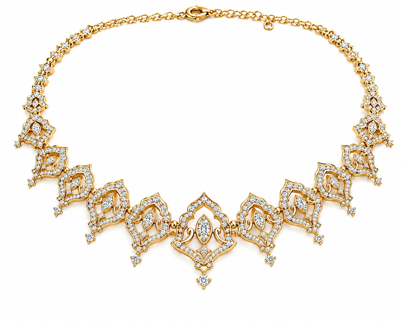 Lotus link statement necklace