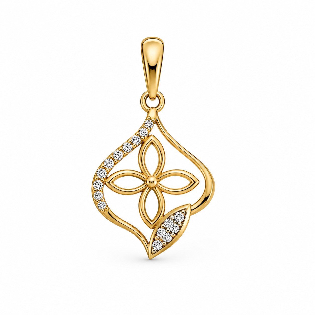 Arabesque flower pendant